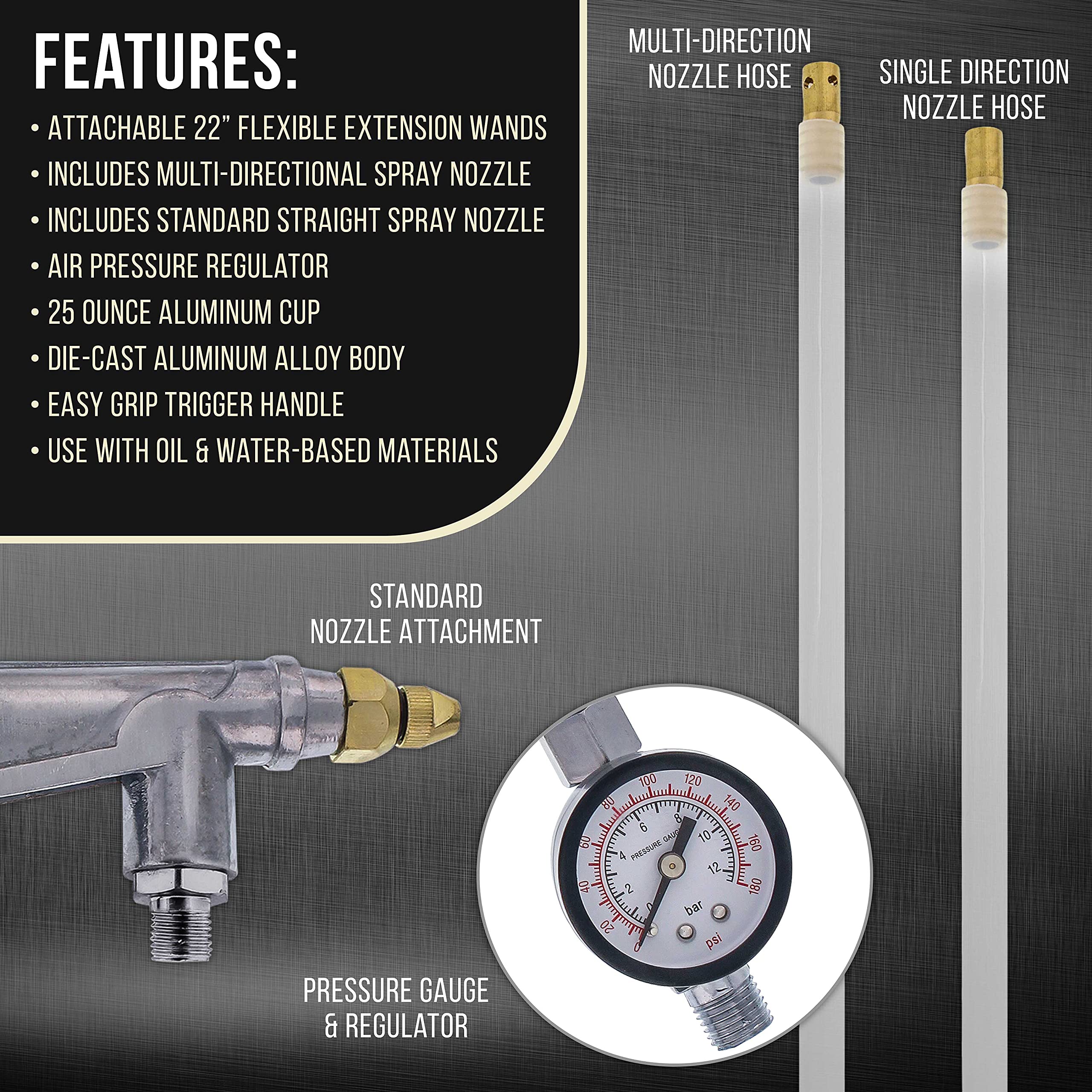 TCP Global two 22-inch extension wands displayed for reaching hidden cavities