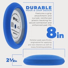 TCP Global reinforced plastic backing and hook-and-loop attachment providing secure polisher grip