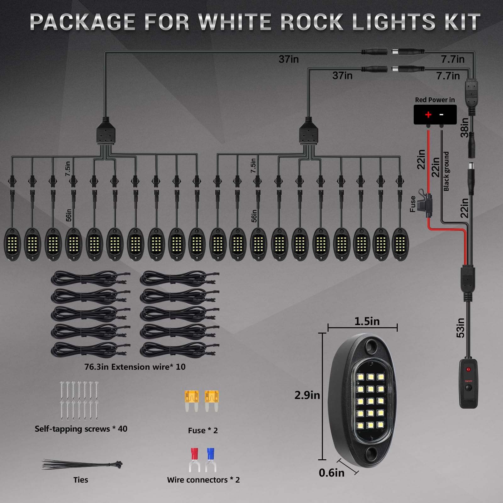 TDE Explorer.Lighting installed under an RV showing wide-area lighting for safer roadside checks