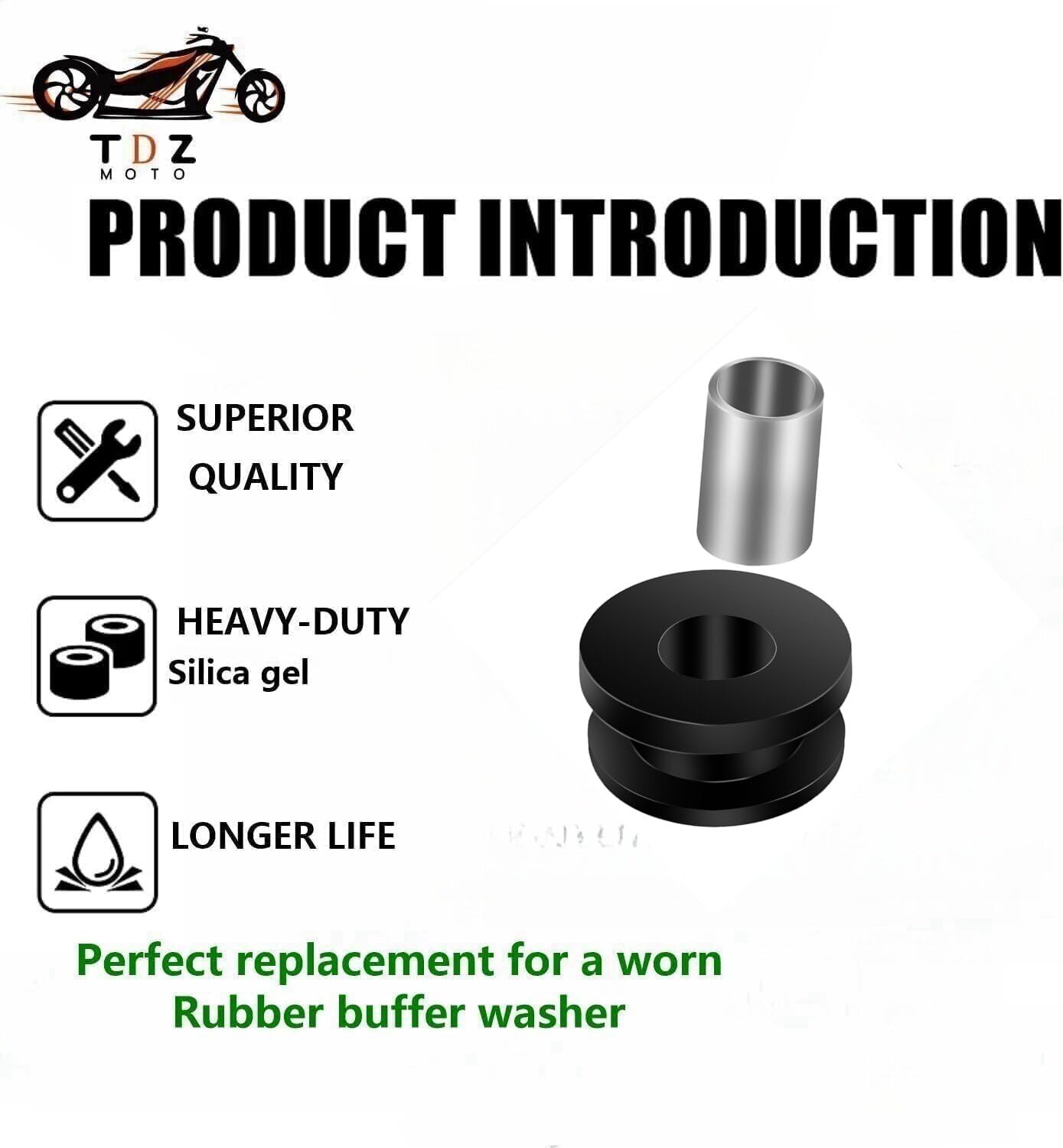 Generic TDZ installed on motorcycle fairing reducing vibration benefit