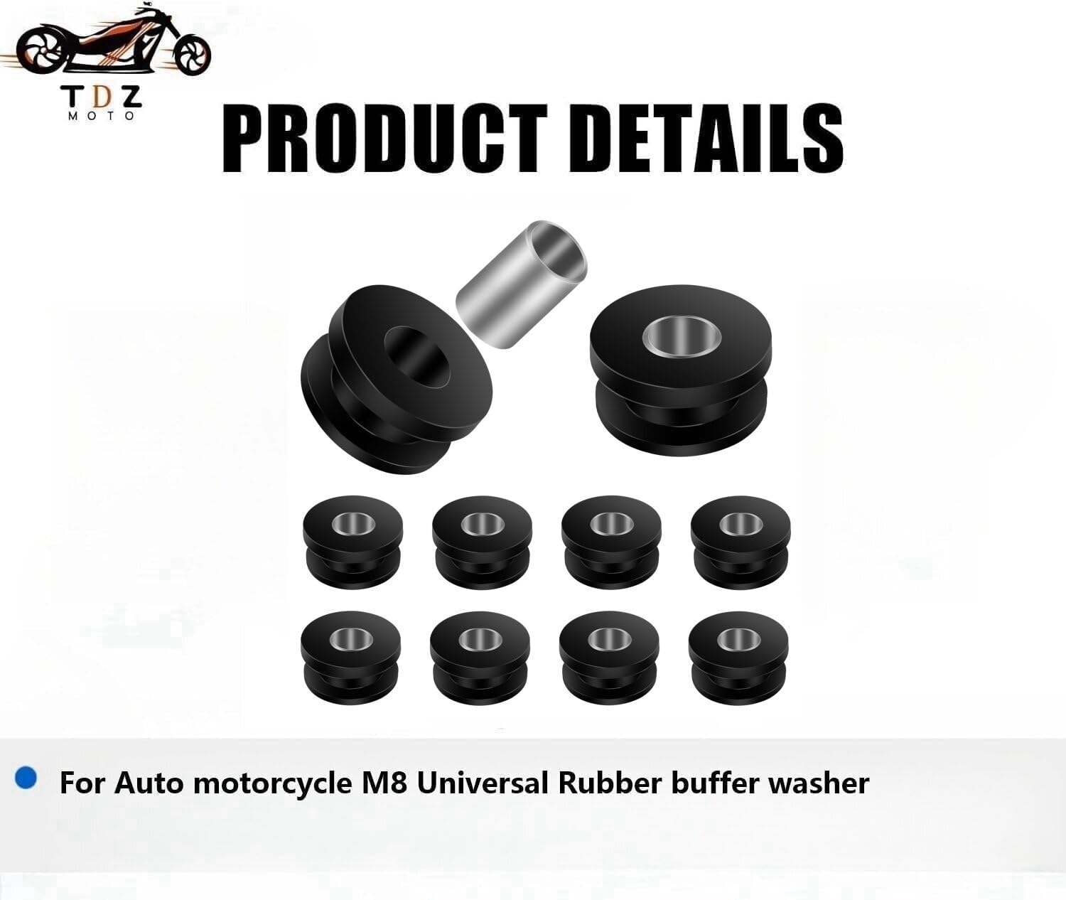 Generic TDZ beside M8 bolt showing correct sizing benefit