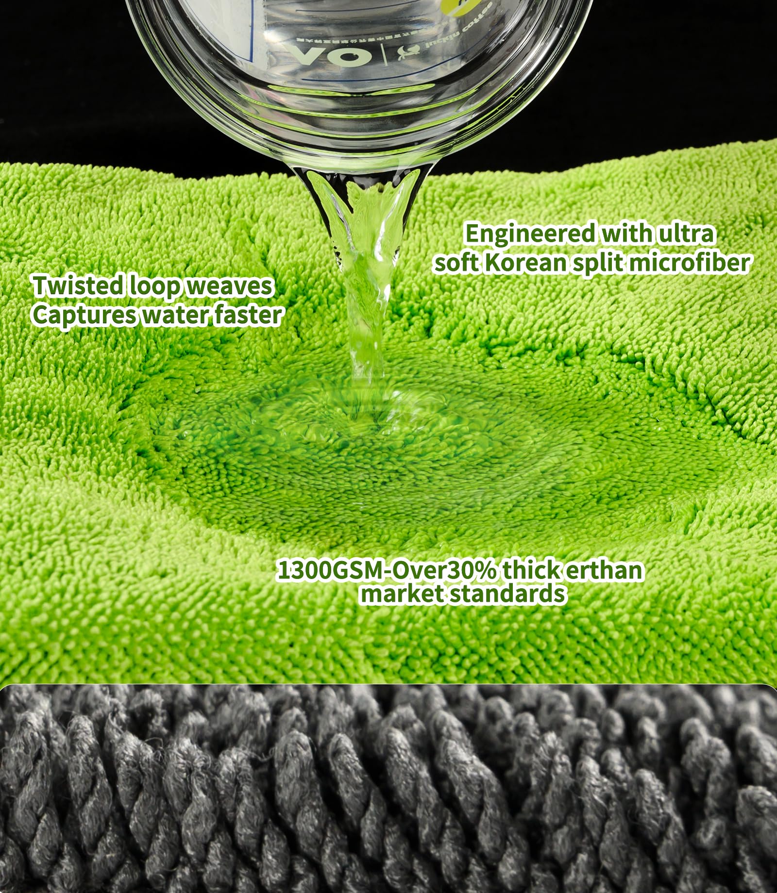 TEBASIC towel wiping a car window clear streak-free glass benefit