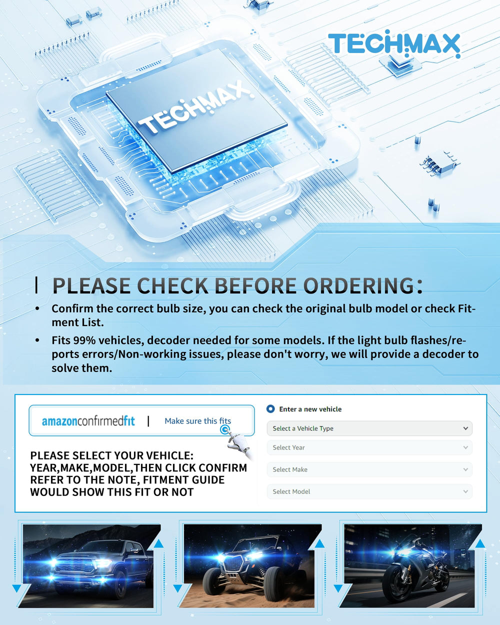 TECHMAX in wet weather demonstrating improved visibility in rain and fog