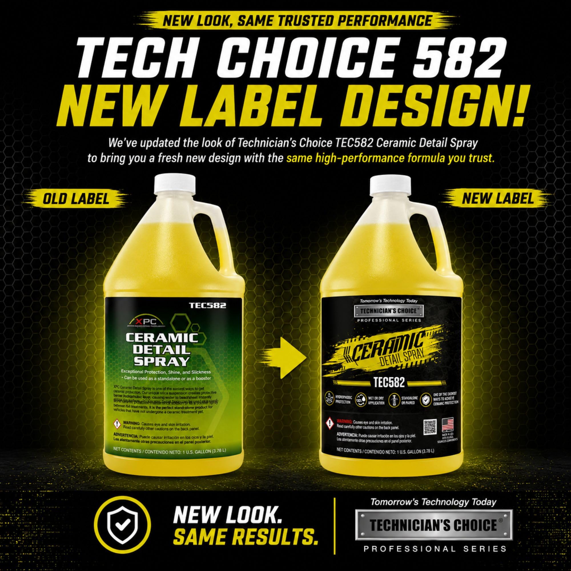 Technicians Choice TEC582 being sprayed on paint for quick glossy enhancement