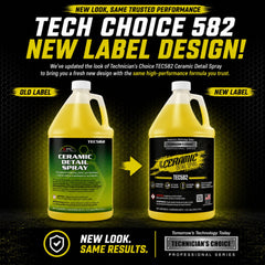 Technicians Choice TEC582 being sprayed on paint for quick glossy enhancement