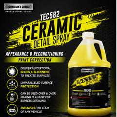 Technicians Choice TEC582 producing deep wet gloss on vehicle panel for visual appeal