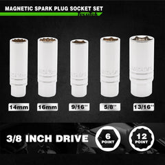 TecoTek magnetic core close-up holding a spark plug securely for easier removal