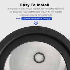 Tecreddy hand inserting seal into toilet collar demonstrating easy, tool-free installation benefit