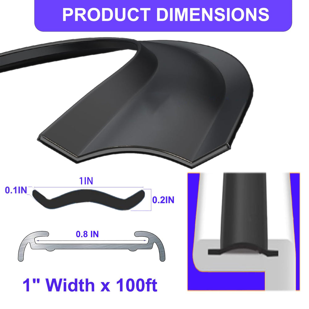 TeegRoow edge profile closeup highlighting flexible 1-inch fit for gutters