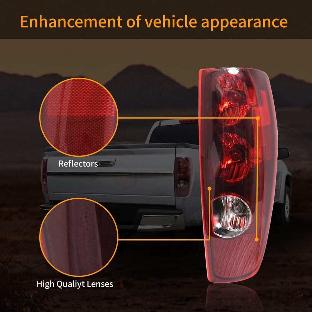 Tektend tail light illuminated at night, improved visibility for safety