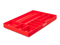 TEKTON front view of organizer tray showing ten compartments and quick identification benefits