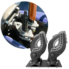 telfair front view of under-seat gun rack showing low-profile design and space saving