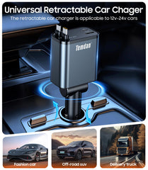Temdan installed in a car dashboard demonstrating compact fit and space saving