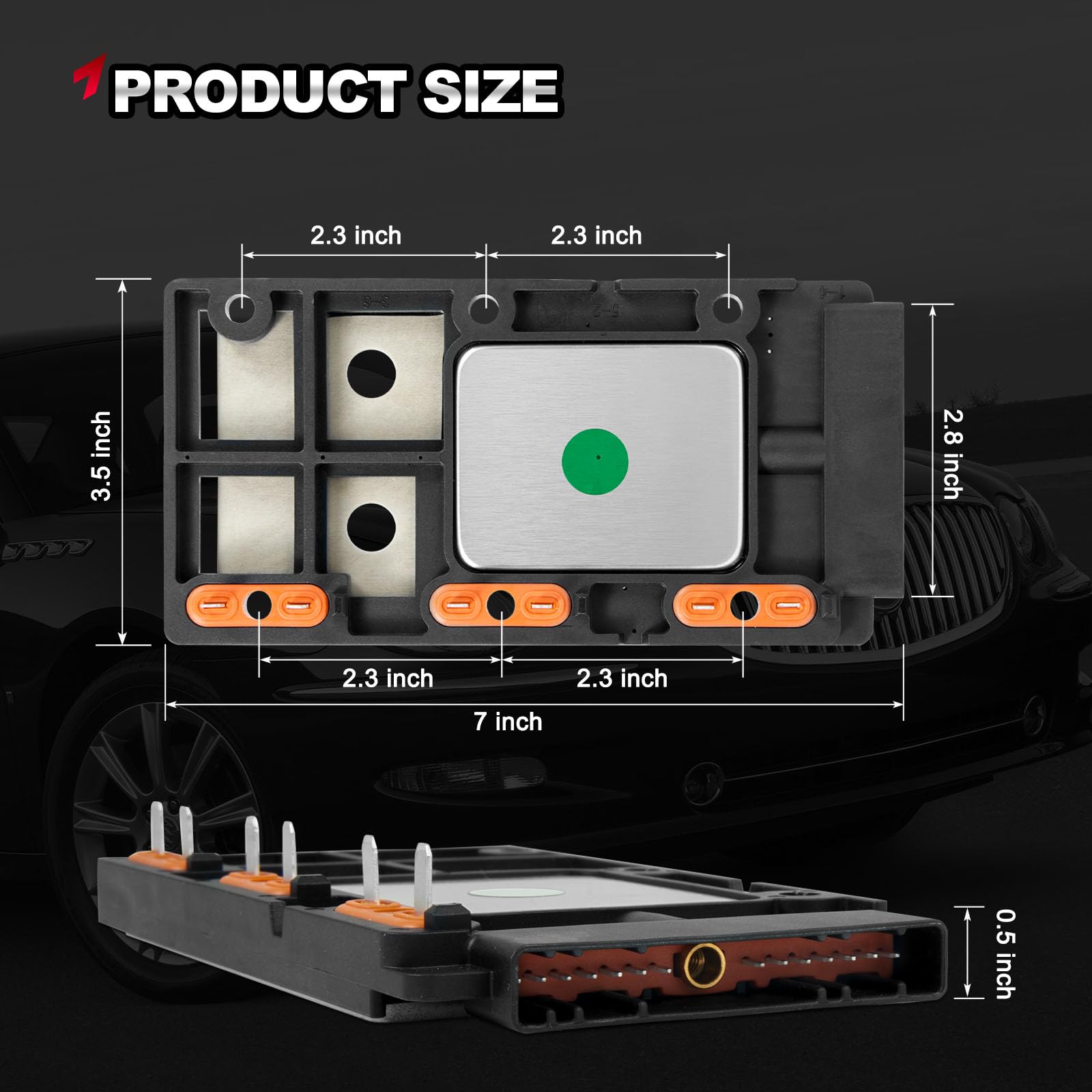 TEMSONE module beside ruler demonstrating compact dimensions for easy fitment