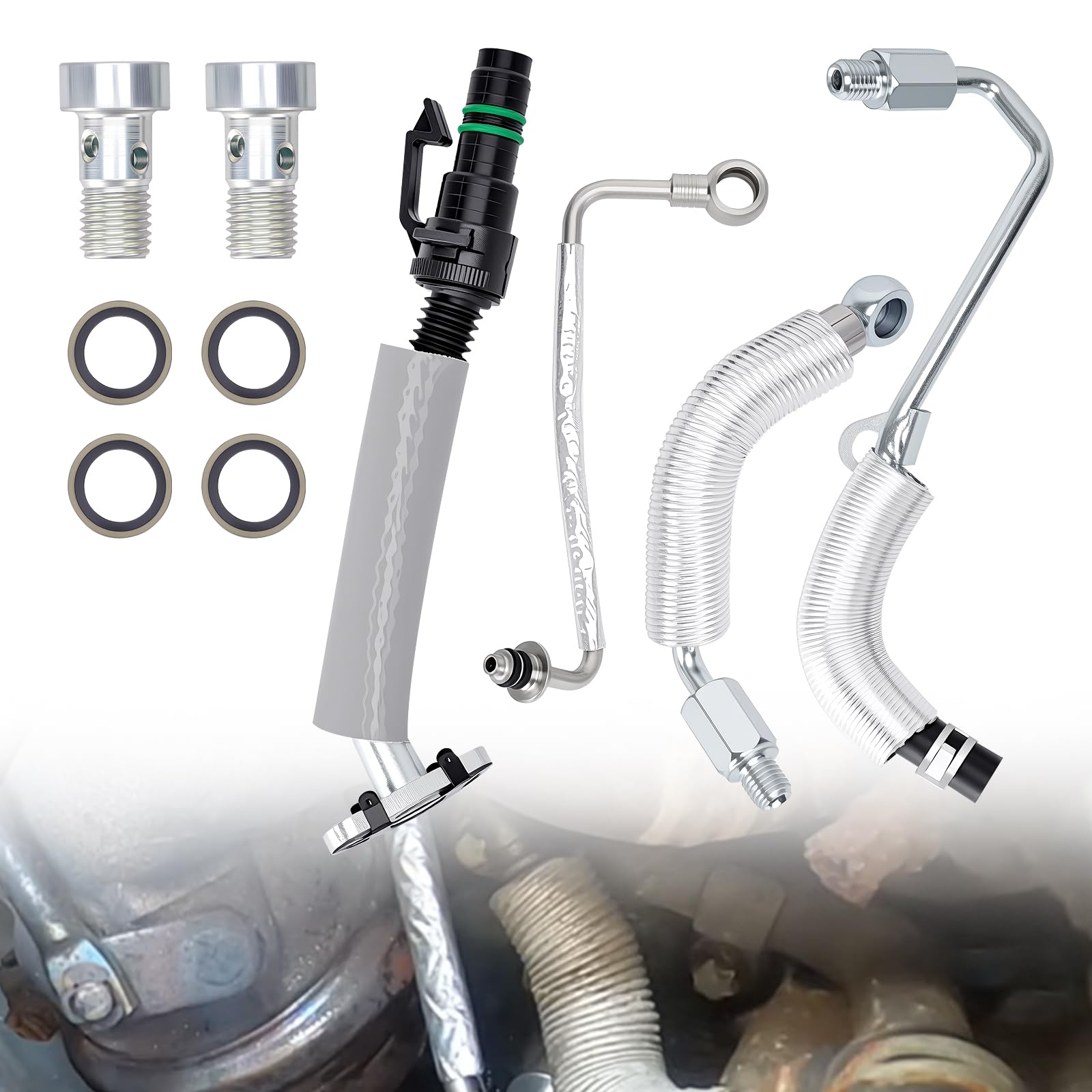 TEMSONE front packaging showing full turbo line kit and easy identification