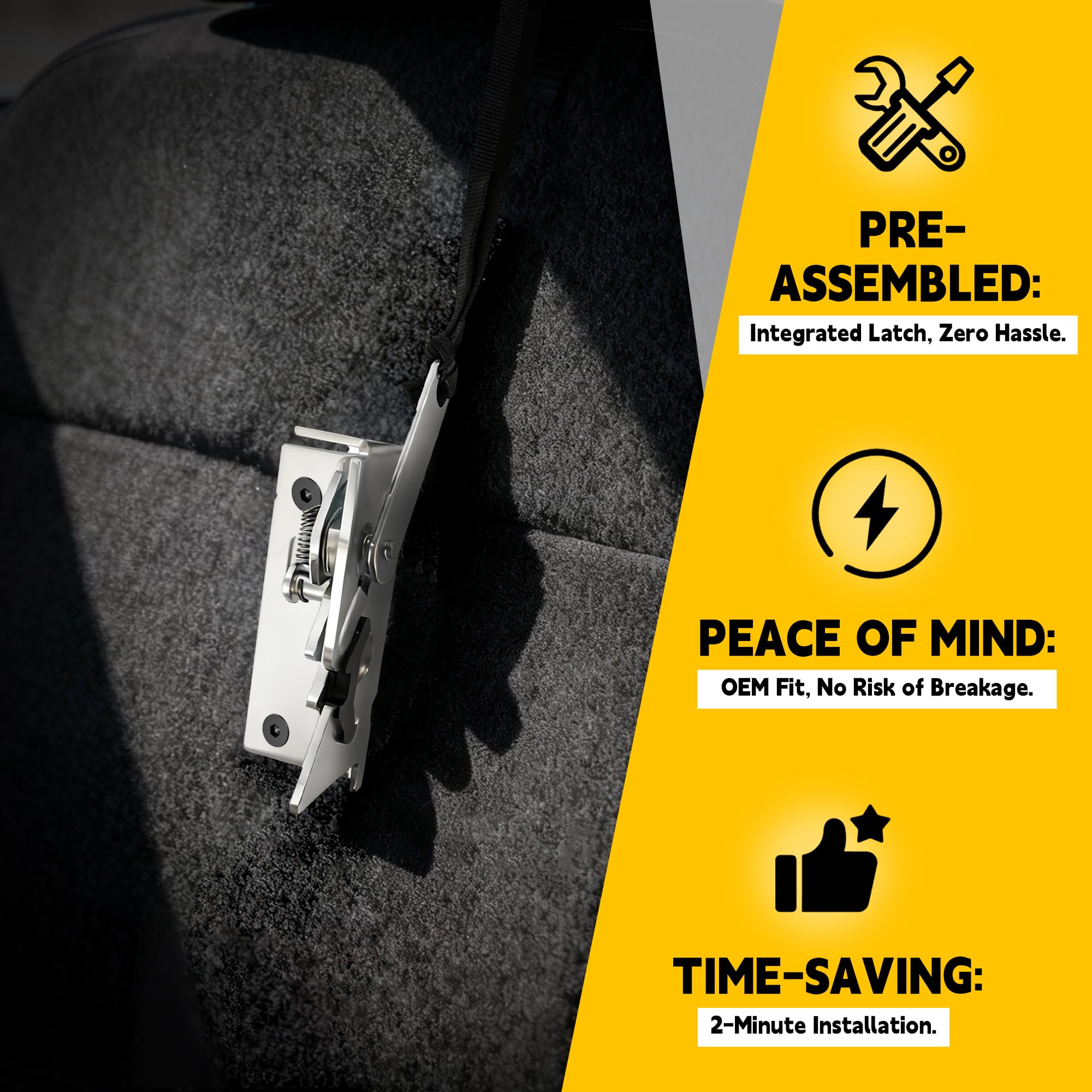 TENGBASE lifestyle truck with opened seat storage showing organized concealment