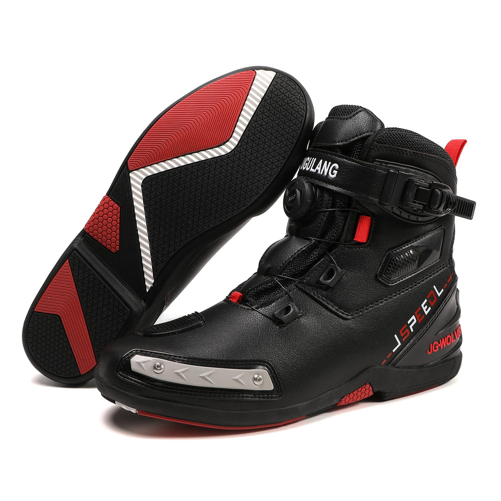 TEOKJ front angle showing low-top profile and reinforced toe for protection
