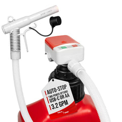 TERA PUMP front view showing compact pump design and controls for fast refills