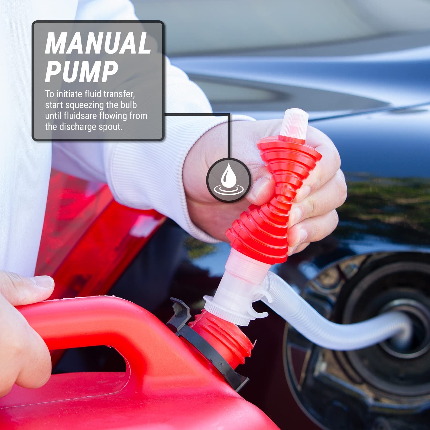 TERA PUMP mounted on jerrycan illustrating secure fit and portability