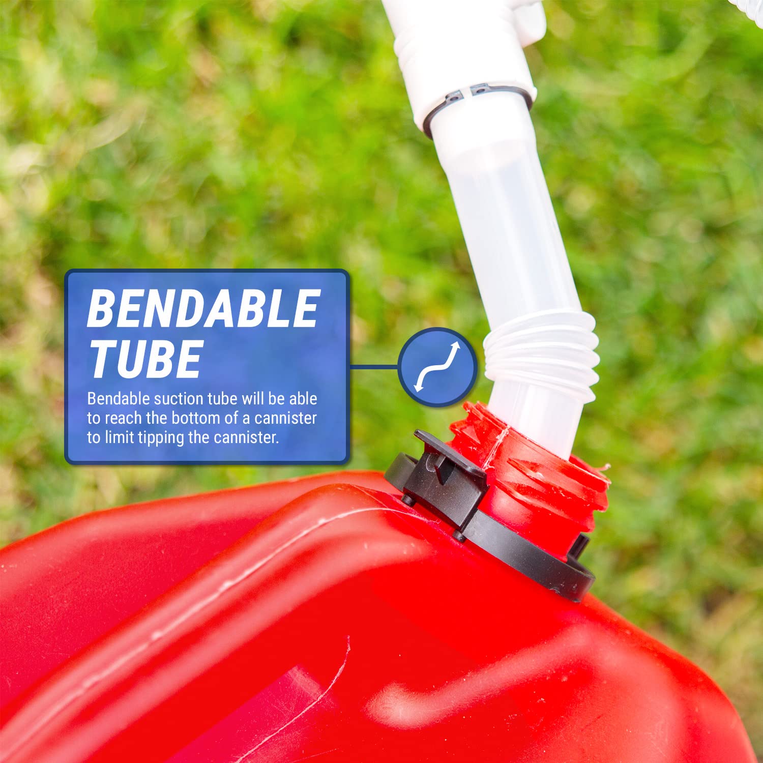 TERA PUMP beside one-gallon can showing compact scale and portability