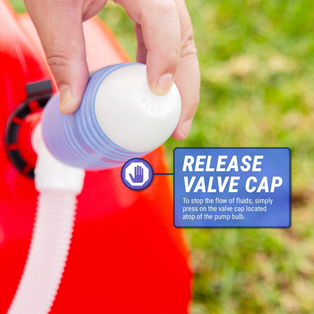 TERA PUMP top pump and release button for precise start-stop control