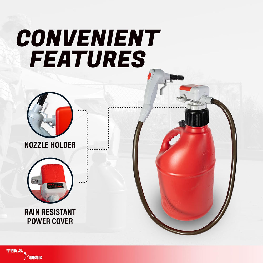 TERA PUMP material detail highlighting tear-resistant hose for longevity