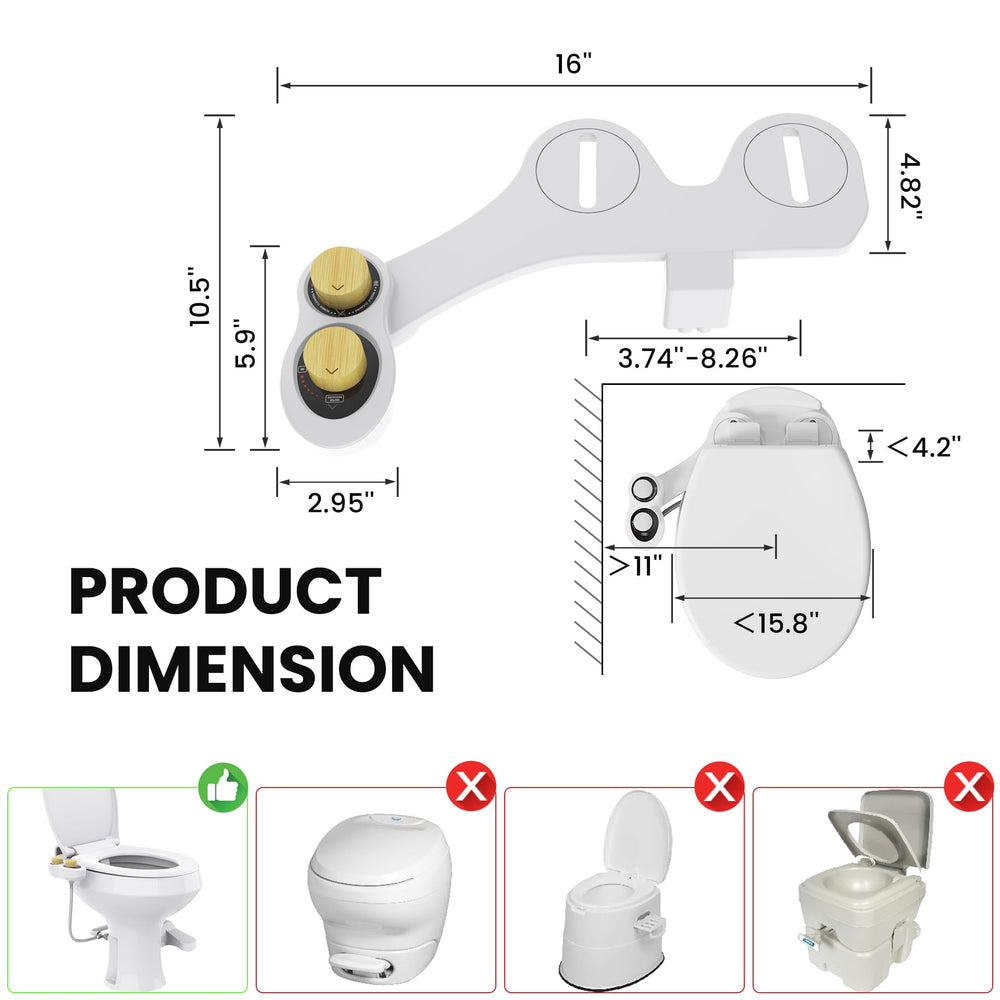 Terapaton side profile installed under an RV toilet demonstrating low-profile fit