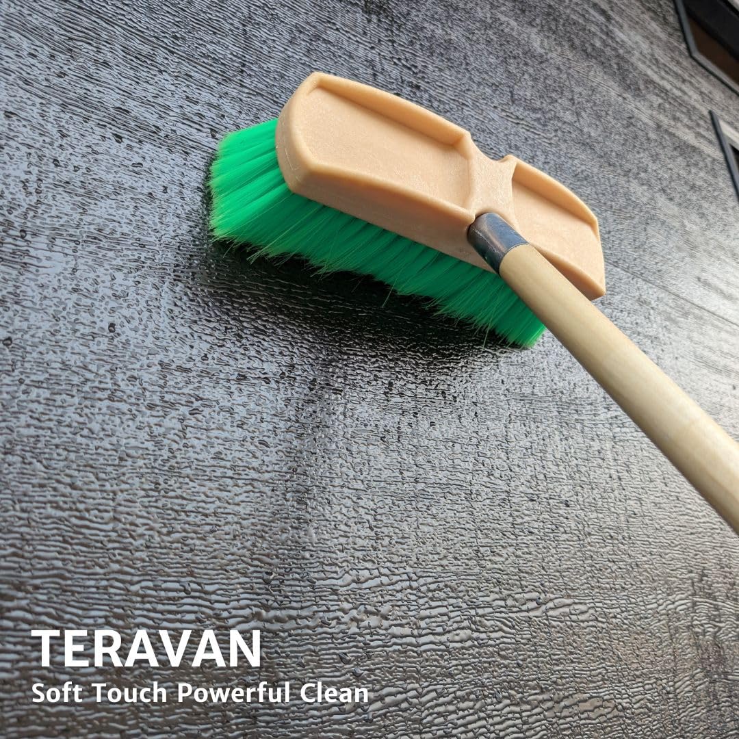 Teravan brush head hung to dry showing proper storage that preserves bristle life and performance