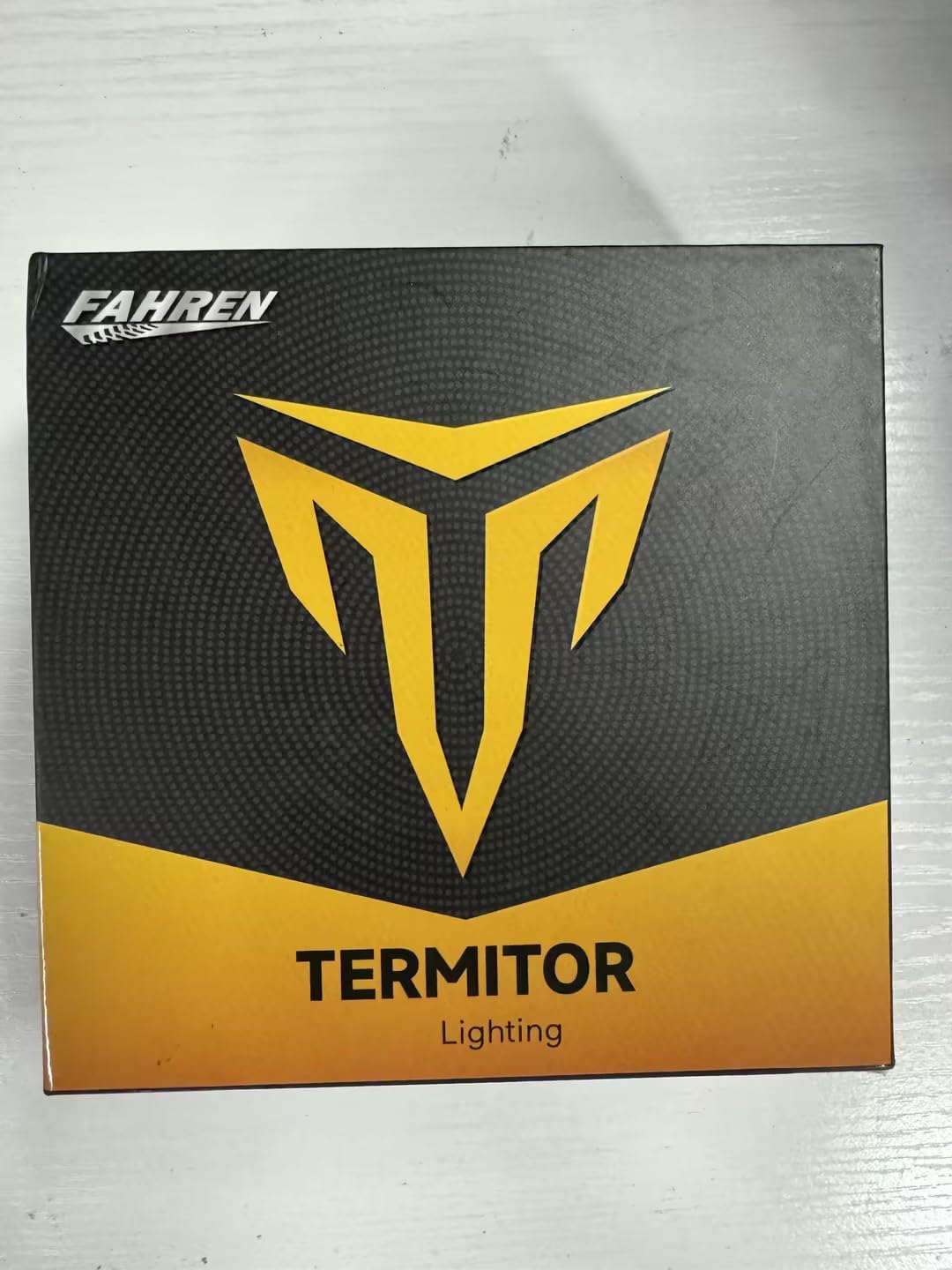 Termitor retail packaging with specs showing model, lumen rating, and compatibility