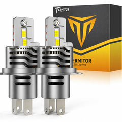 Termitor front view of H4/9003 bulb showing plug-and-play fit and immediate upgrade