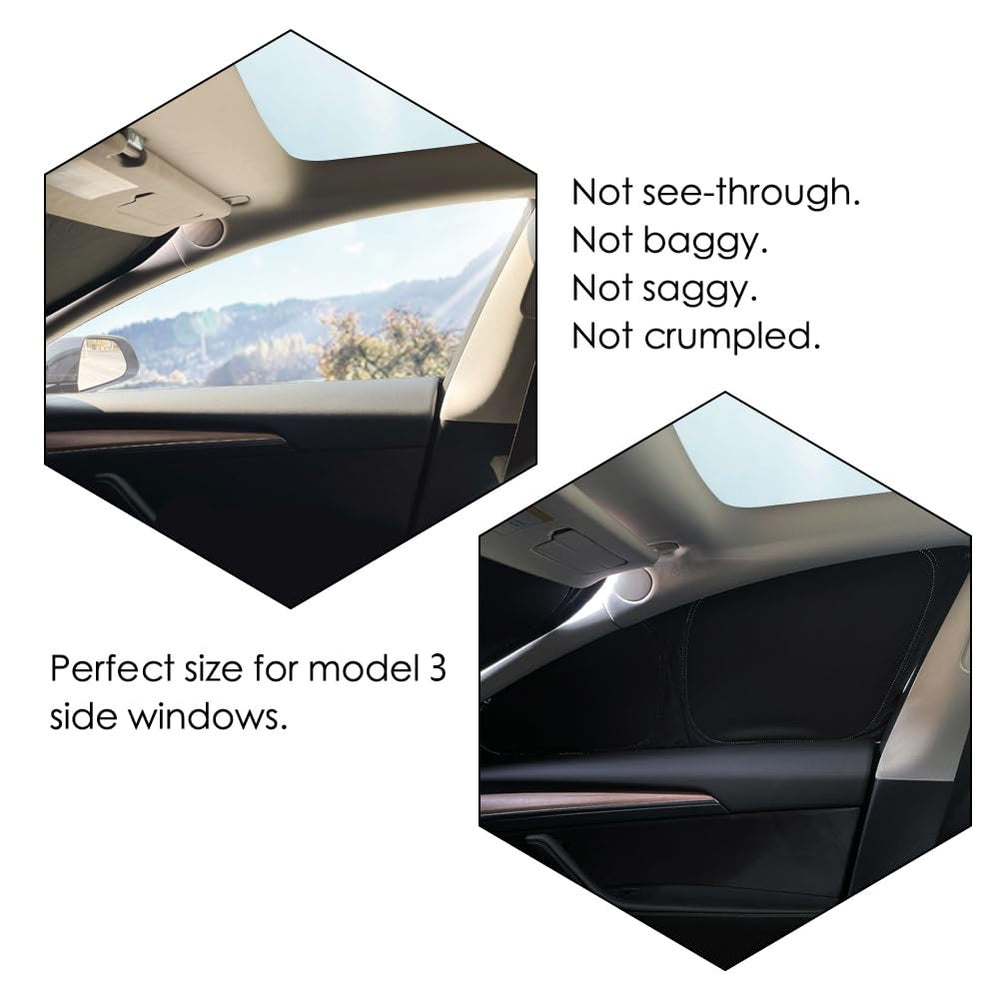 TESBEAUTY folded curtains in storage bag compact for trunk convenience