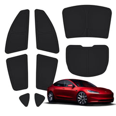 TESBEAUTY windshield cover installed showing full front blackout and privacy