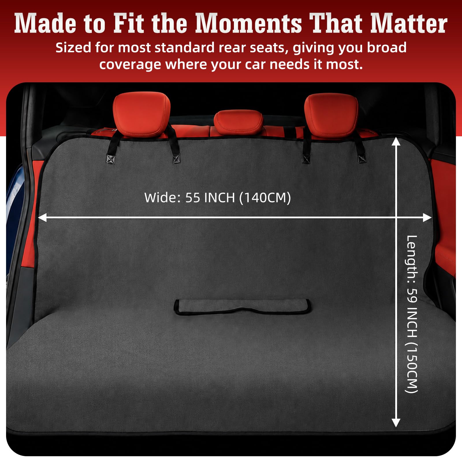 TESFEEL installed in SUV back seat demonstrating secure fit and coverage