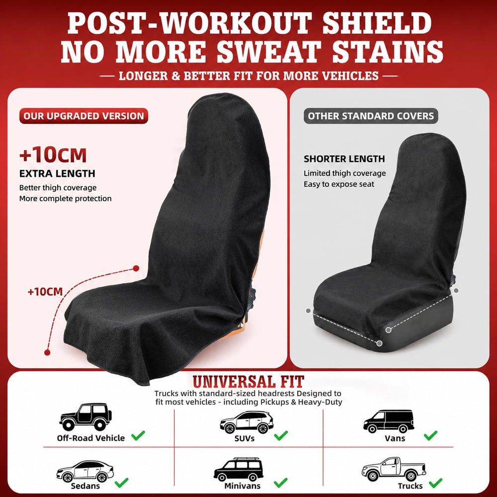 TESFEEL size on sedan seat showing full coverage and compatibility