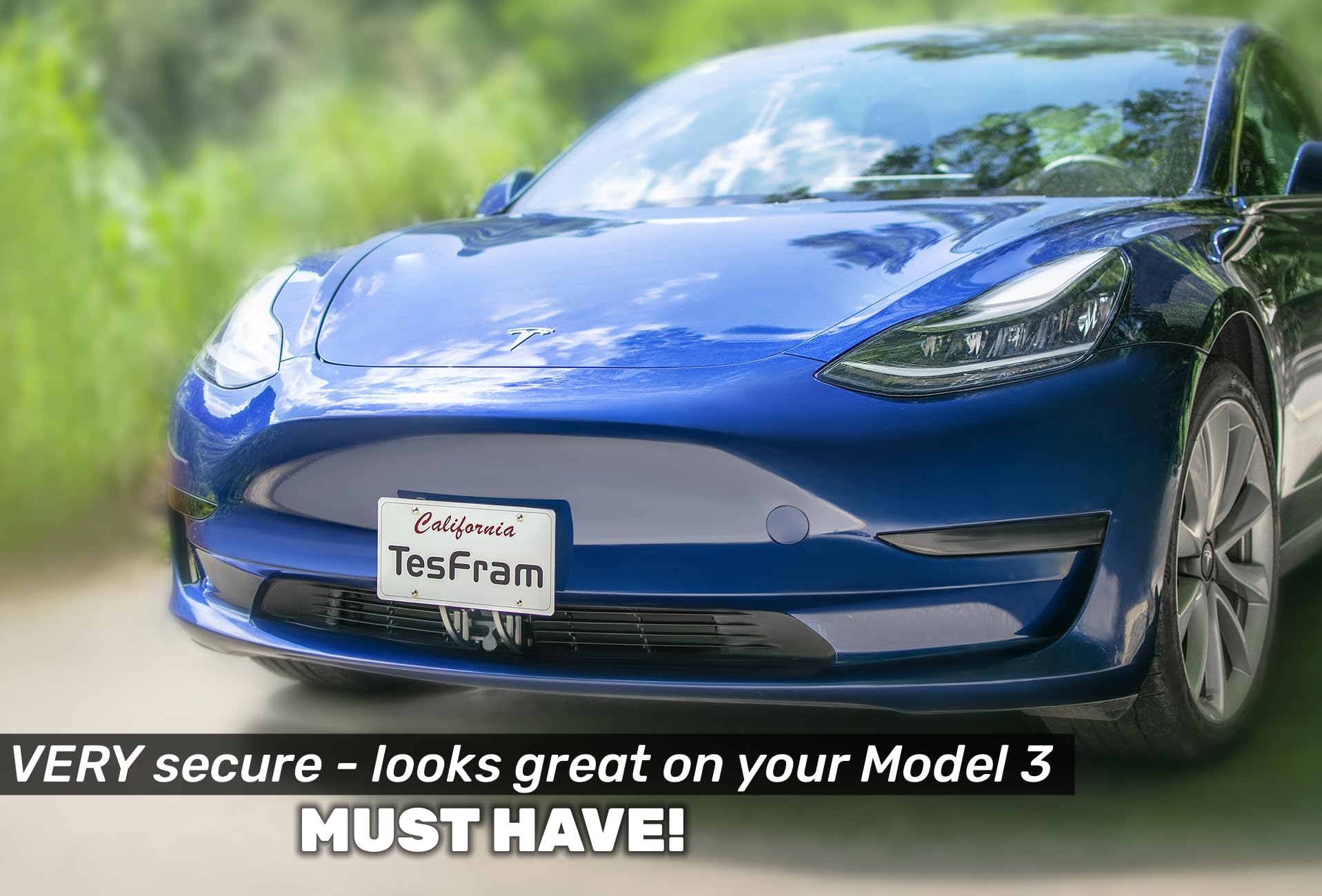 TesFram side profile illustrating minimal grill coverage to preserve cooling efficiency