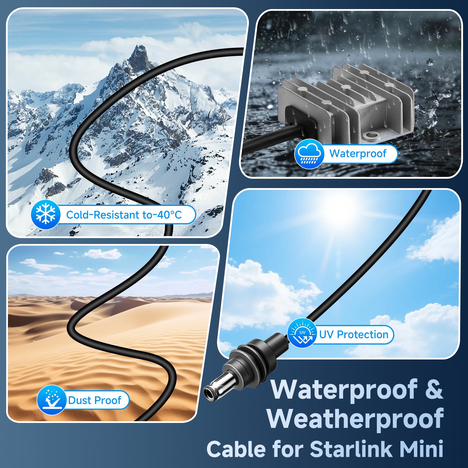 TESKKR adapter in outdoor harsh conditions demonstrating UV and cold resistance for durability