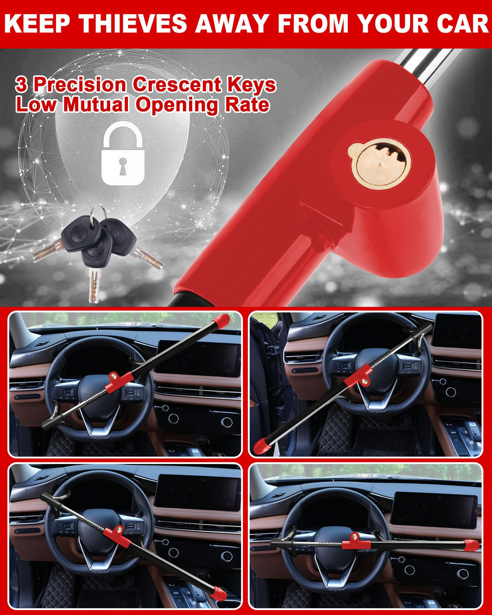 Tevlaphee dip-coated finish close-up protecting steering wheel from scratches