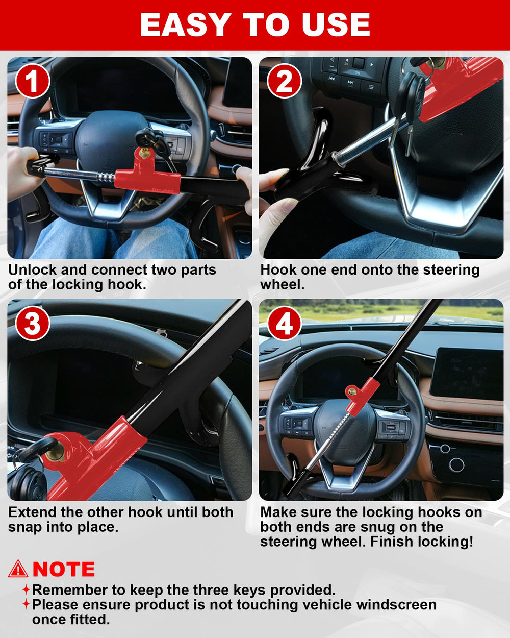 Tevlaphee installed in SUV showing universal fit and quick install benefit