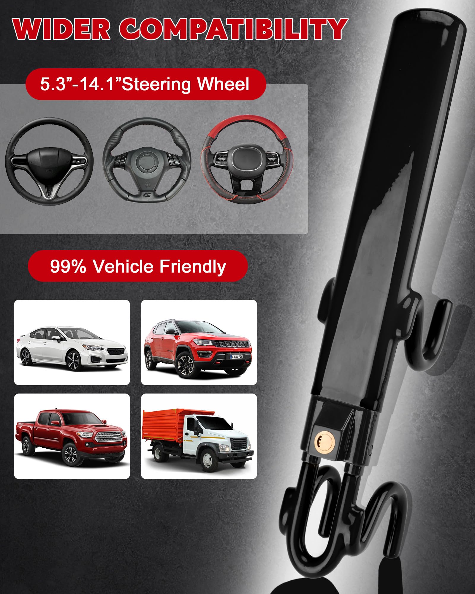 Tevlaphee installed on steering wheel showing quick on-off protection