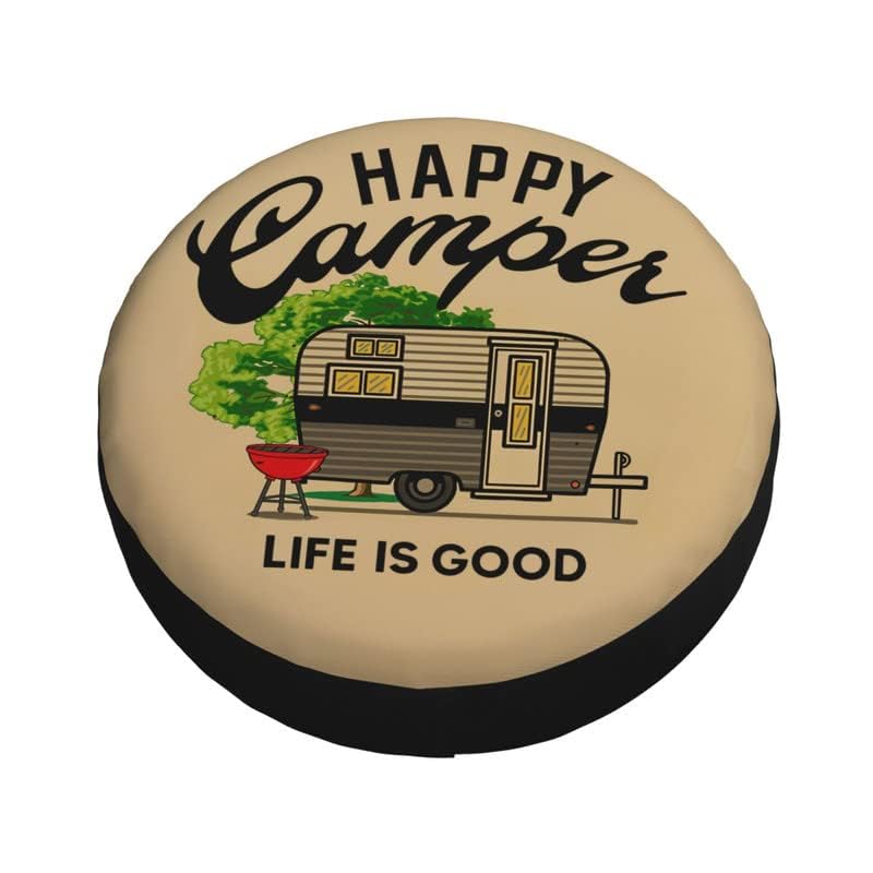 TGKBRMEA installed on RV spare wheel demonstrating sun and dust protection