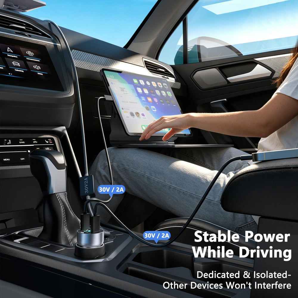 THALASSOTECH DC 30V connector close-up powering Starlink Mini reliably on the road