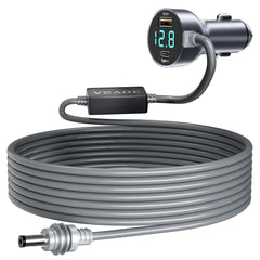 THALASSOTECH front view of adapter showing cigarette lighter plug and compact body, convenient power solution