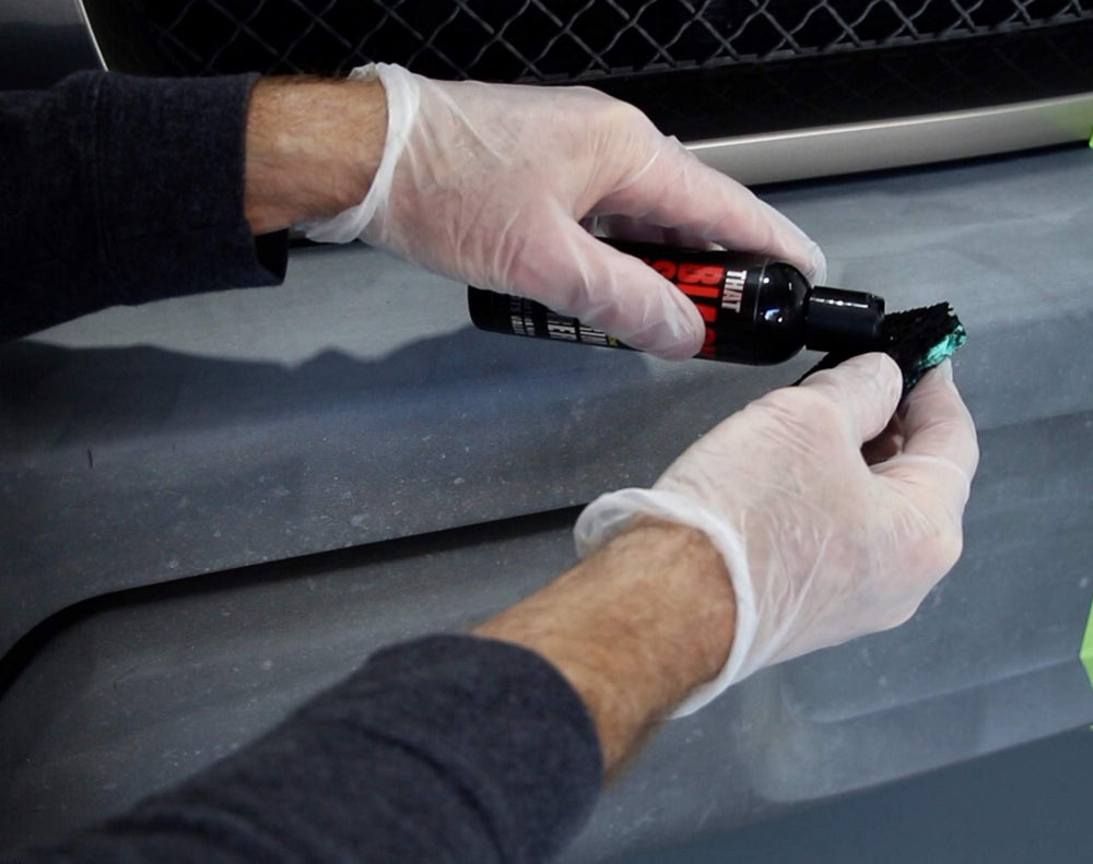 Boat rub rail with That Stuff restored trim resisting water and sun