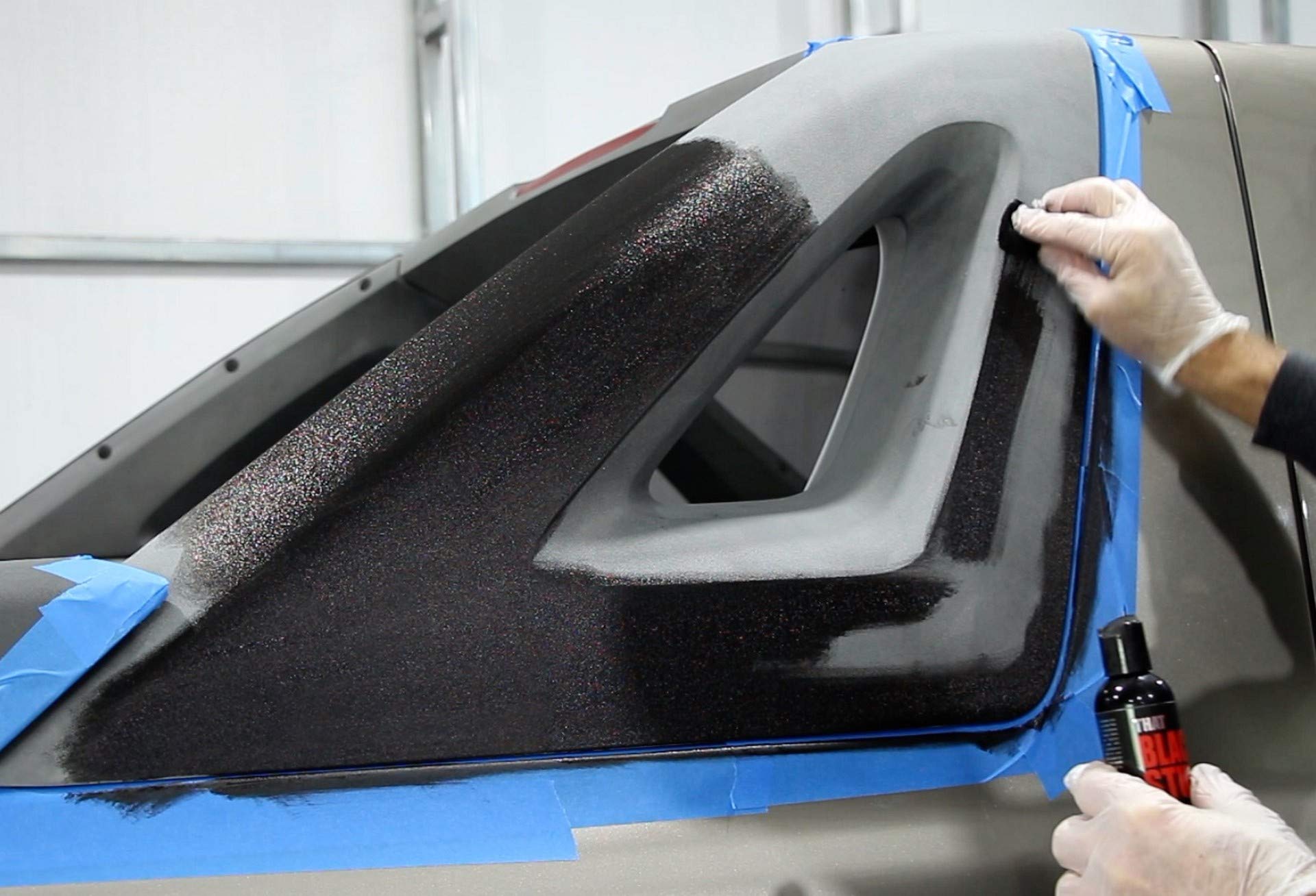 Motorcycle plastic fender restored with That Stuff for long-lasting color