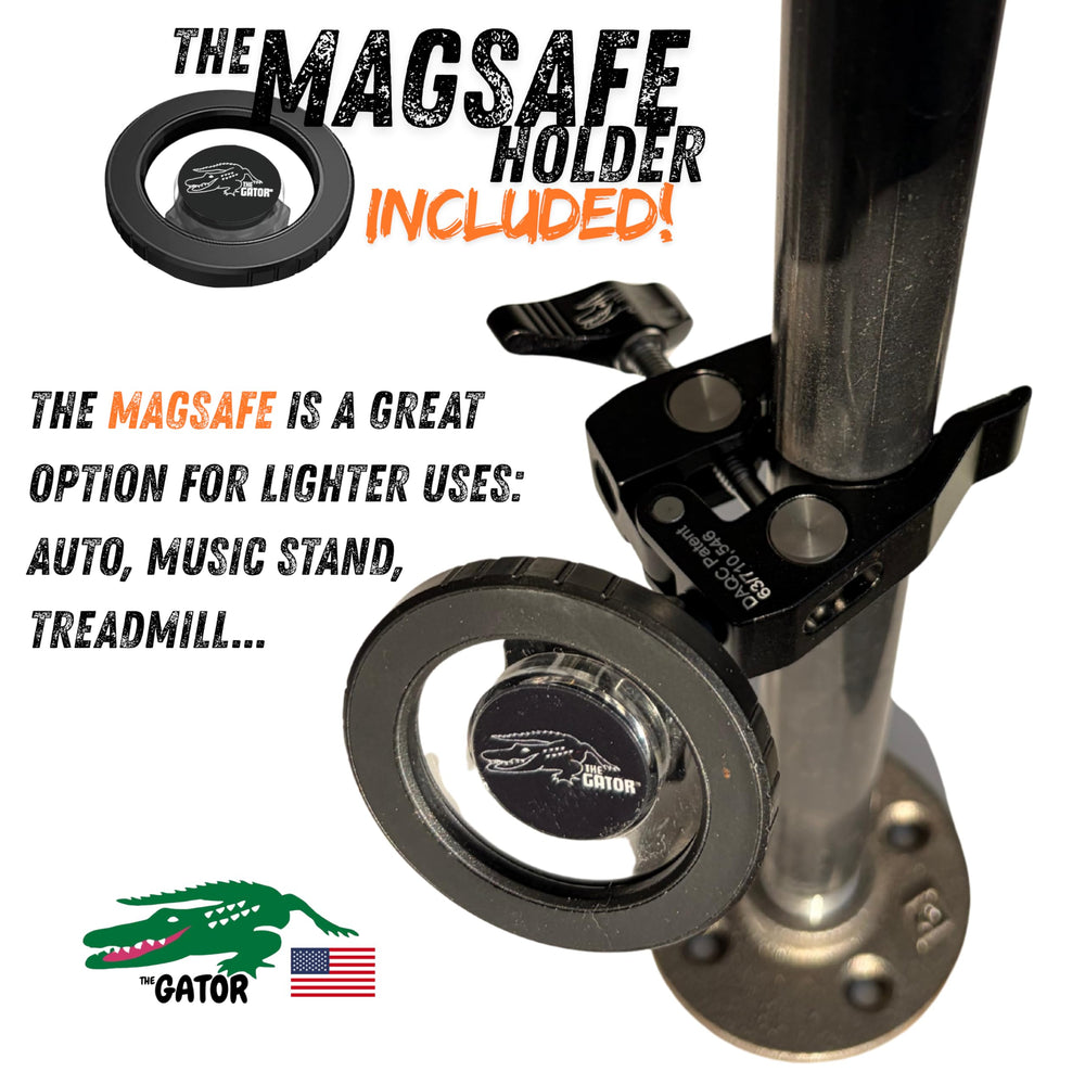 THE GATOR fitted to ATV handlebar demonstrating secure rail fit