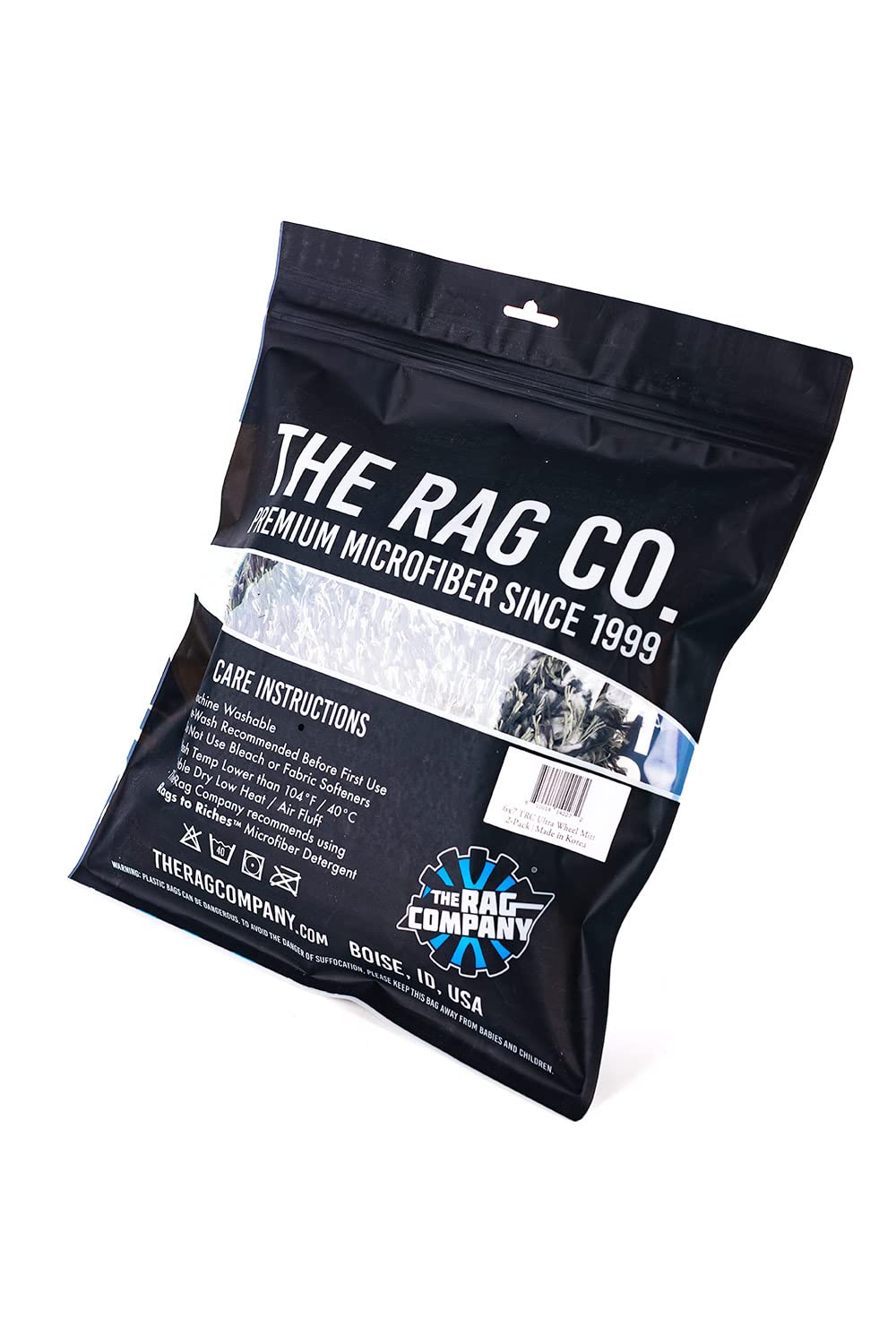 The Rag Company Cyclone Ultra packaging with two mitts shows ready-to-use value benefit