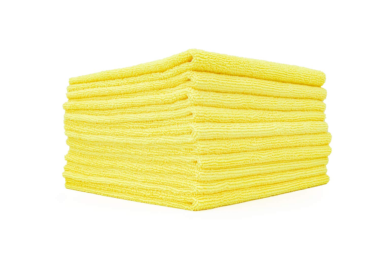 The Rag Company yellow edgeless towel front view showing full cloth and color