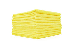 The Rag Company yellow edgeless towel front view showing full cloth and color