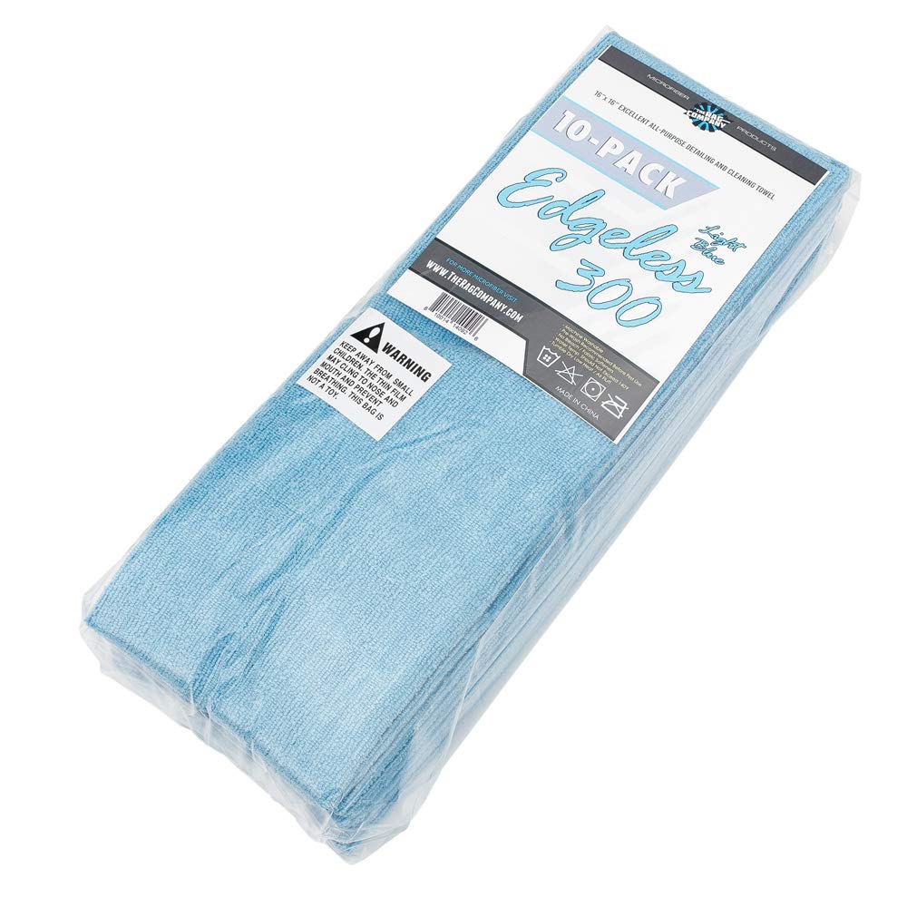 The Rag Company towel in use removing polish showing paint-safe cleanup benefit