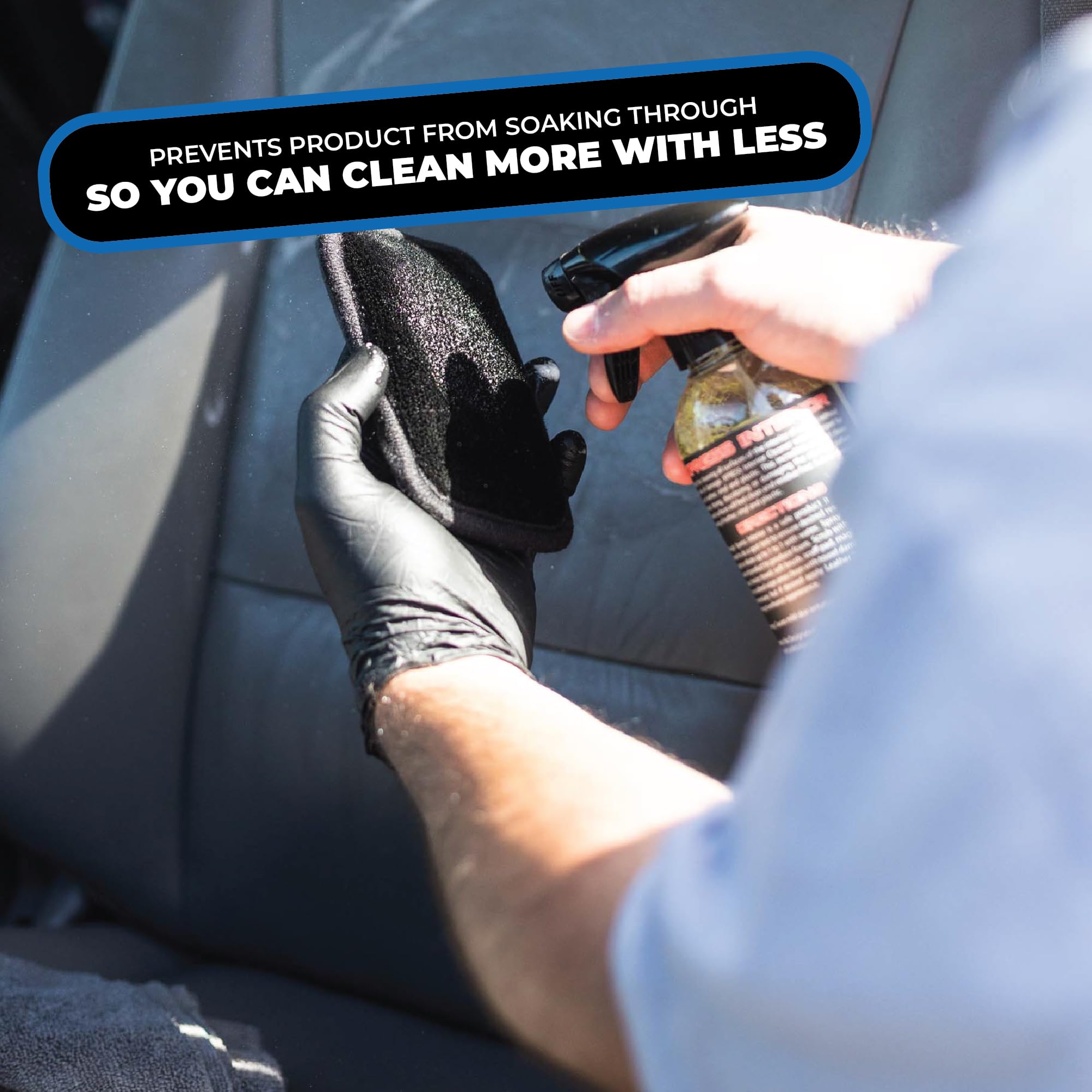 The Rag Company scrubber cleaning dashboard for streak-free, even finish